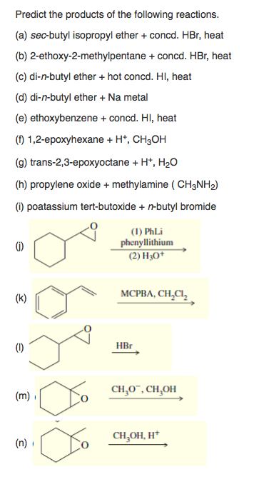 Solved Predict the products of the following reactions (a)
