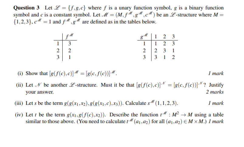 Solved Question 3 Let Y F G C Where F Is A Unary Fun Chegg Com