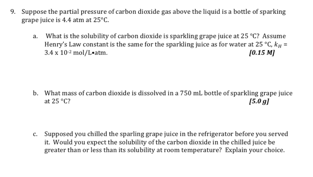 Solved Suppose The Partial Pressure Of Carbon Dioxide Gas