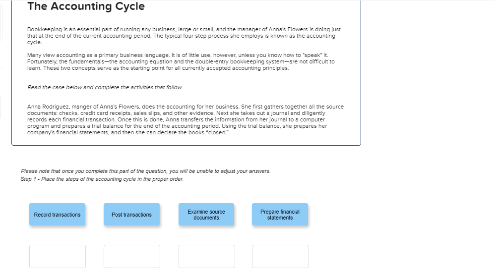The Accounting Cycle Bookkeeping Is An Essential P Chegg Question The Accounting Cycle Bookkeeping Is An Essential Part Of Running Any Business Large Or Small
