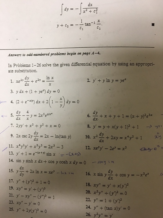 Solved In Problems 1 26 Solve The Given Differential Equa Chegg Com