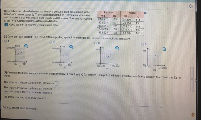 ANSWERED] A study examined brain size measured as pixels coun - Calculus  - Kunduz