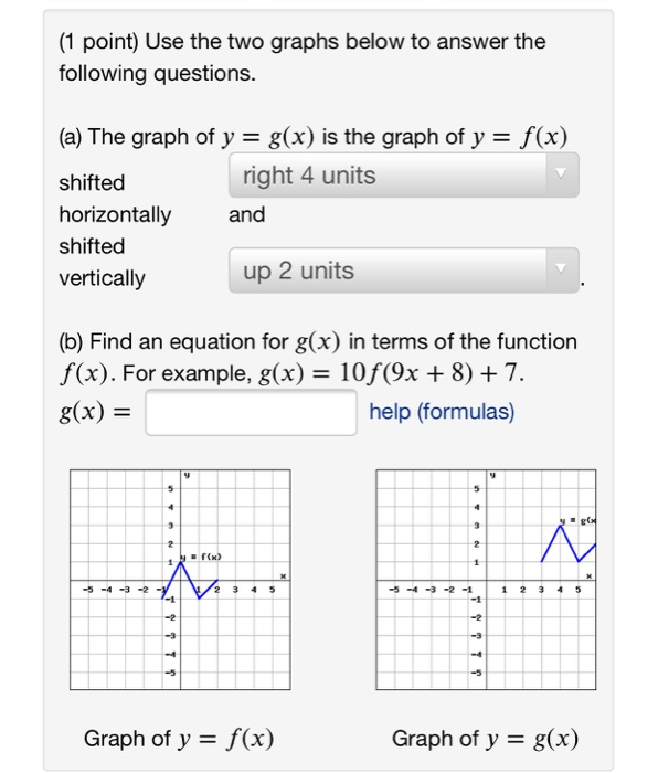 Solved 1 Point Use The Two Graphs Below To Answer The Chegg Com