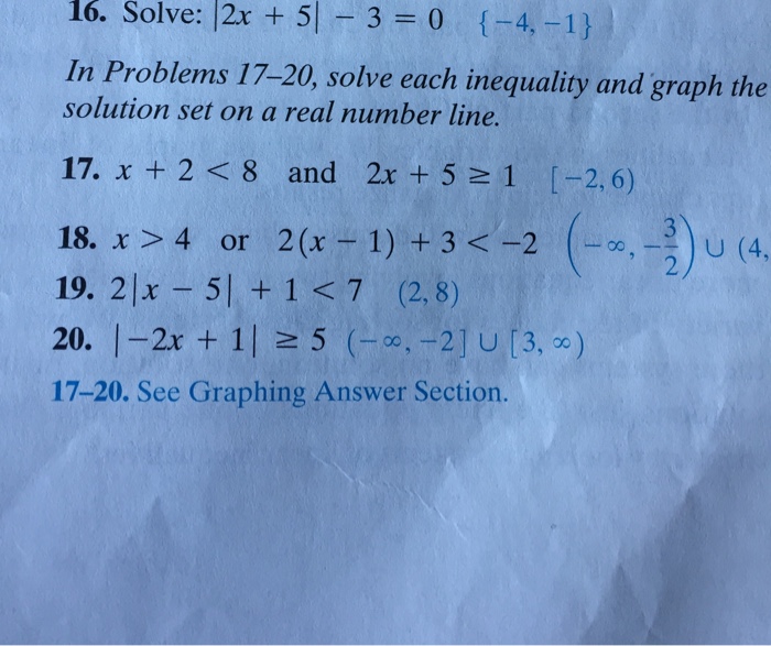 Solved 16 Solve 12x 51 3 0 4 1 In Problems 17 Chegg Com