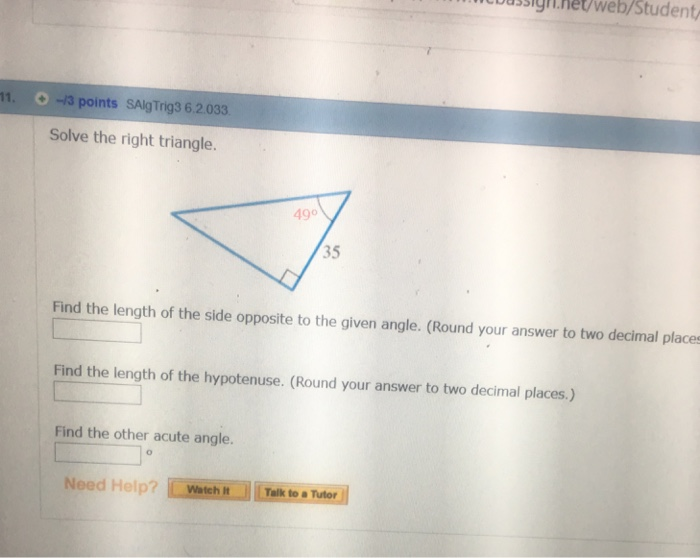 Solved 13. -/1 points SAlg Trig3 6.2.043. Find x rounded to