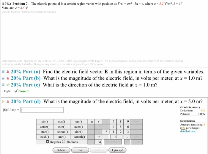 Solved Ax2 Bx C Where A 3 2 V M2 B 10 Problem 7 T Chegg Com