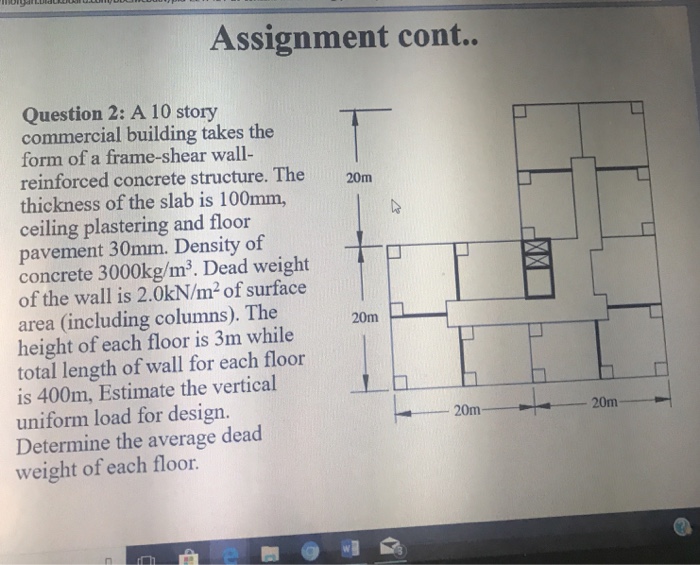Solved Assignment Cont Question 2 A 10 Story Commercial