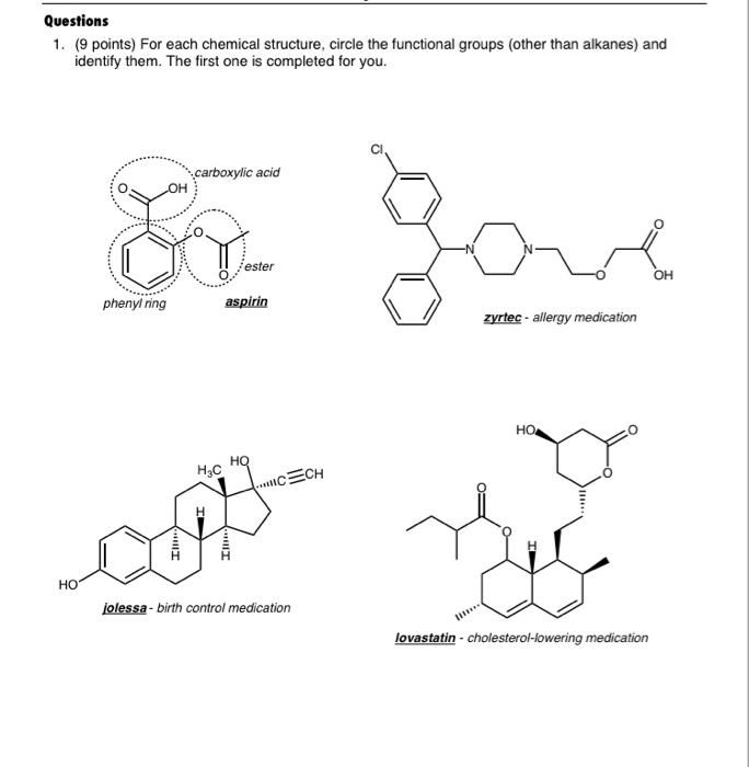 Chemical compound - Functional Groups