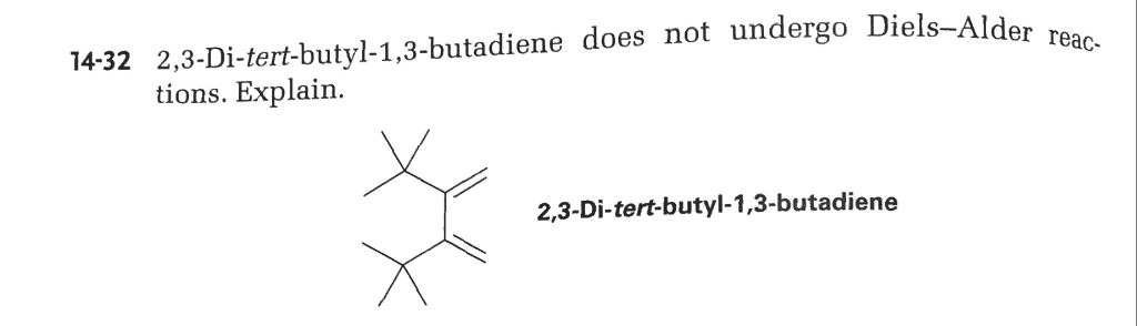 14 32 2 3 Di Tert Butyl 1 3 Butadiene Does Not Chegg 
