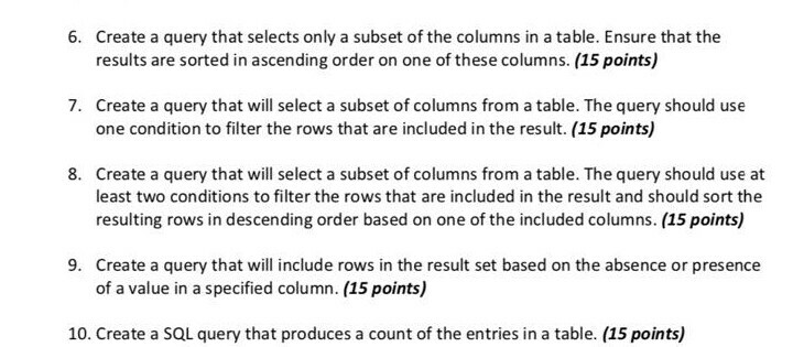 Create a query that selects only a subset of the columns in a table. Ensure that the results are sorted in ascending order on