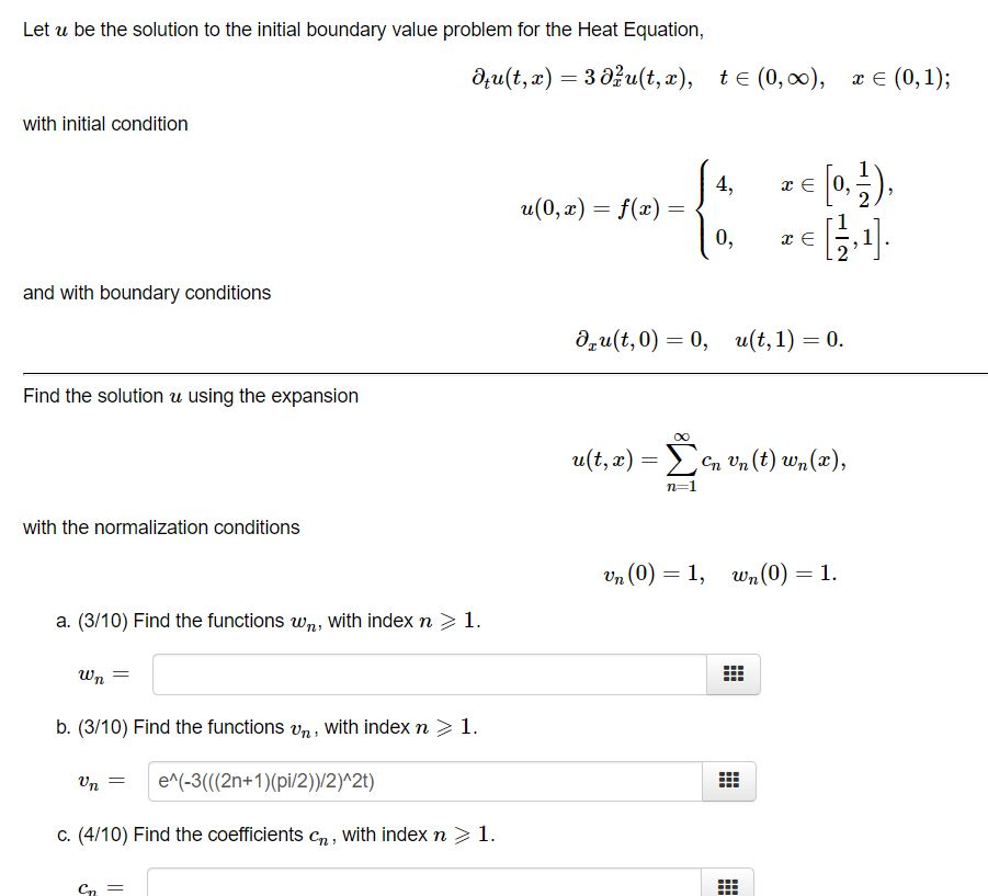 Solved Let U Be The Solution To The Initial Boundary Valu - 