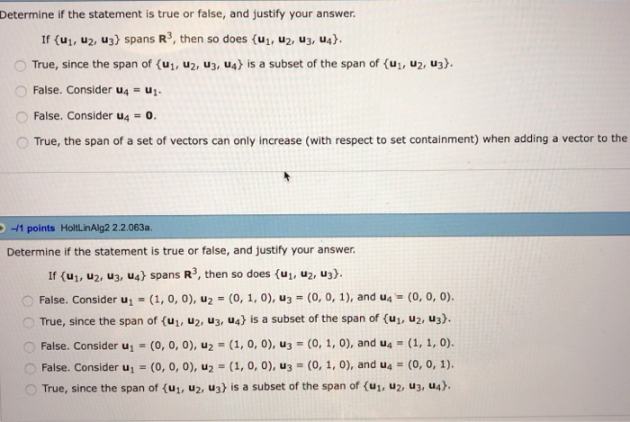 Solved Determine If The Statement Is True Or False And J Chegg Com