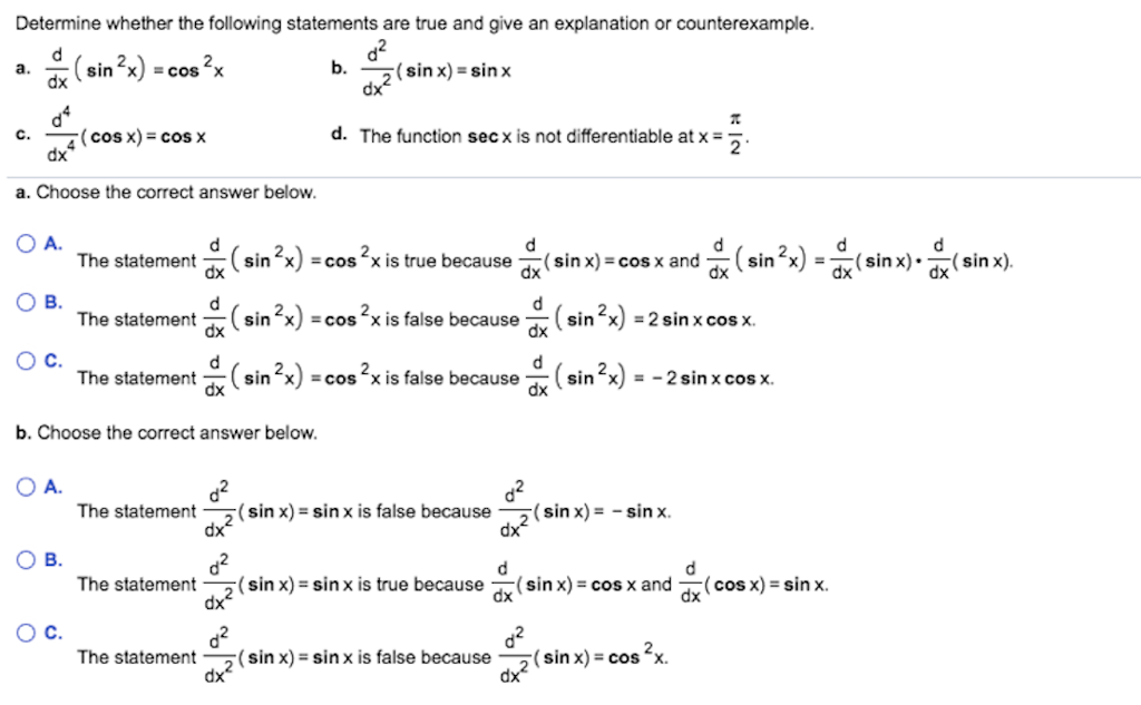 Solved: Determine Whether The Following Statements Are Tru ... Solved: Determine Whether The Following Statements Are Tru ...