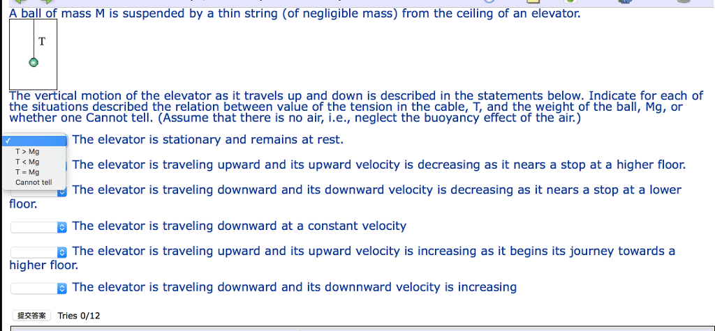 Solved A ball of mass m is attached to a thin string and