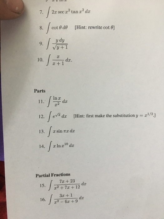 Solved Integral 2x Sec X 2 Tan X 2 Dx Integral Cot Theta Chegg Com