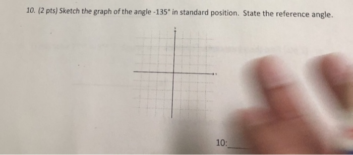 Solved 10 2 Pts Sketch The Graph Of The Angle 135 In