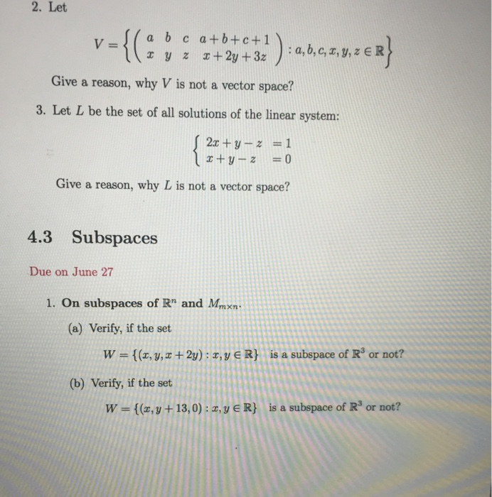 Solved Let V A X B Y C Z A B C 1 X 2y 3z Chegg Com