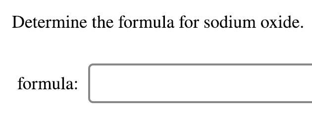 sodium oxide formula