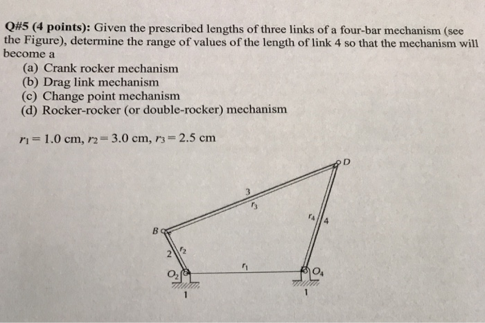 Solved Q 5 4 Points Given The Prescribed Lengths Of Th