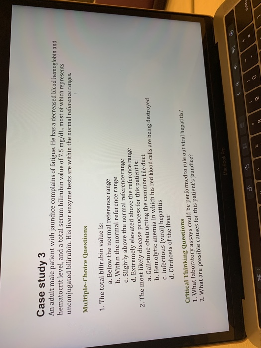 Solved Case Study 3 An Adult Male Patient With Jaundice C Chegg Com Solved Case Study 3 An Adult Male Patient With Jaundice C Chegg Com