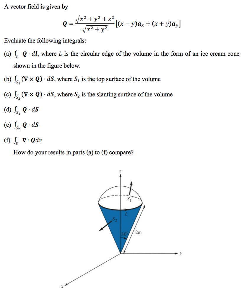 Solved A Vector Field Is Given By X2 Y2 Z2 Evaluate T Chegg Com