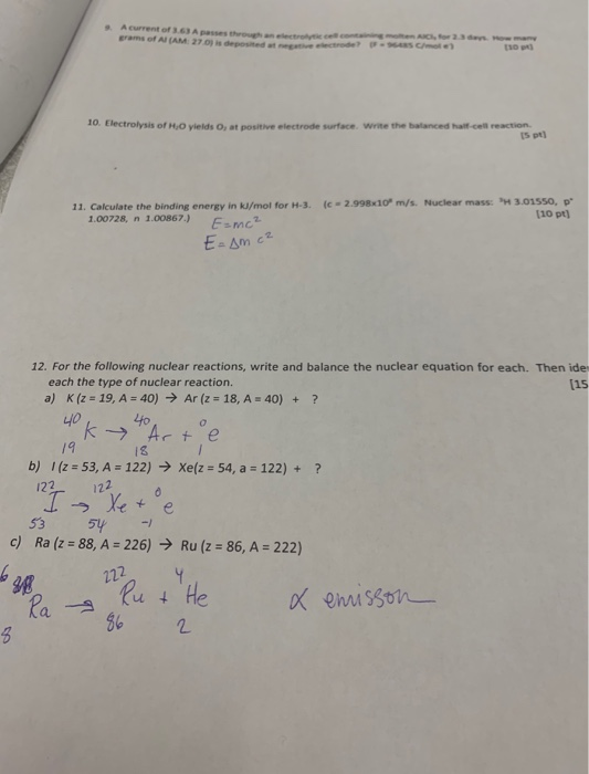 Solved S A Current Of 3 63 A Passes Trough N Ctrolytc Ce Chegg Com