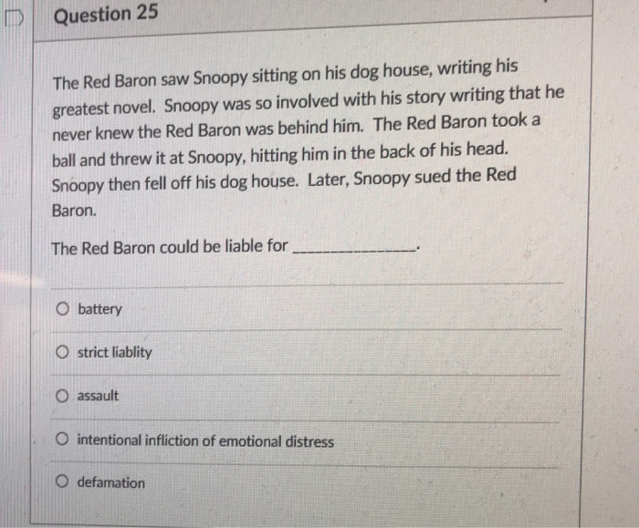 Iquestion 25 The Red Baron Saw Snoopy Sitting On His Chegg Com