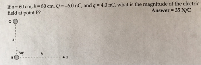 Solved If A 60 Cm B 80 Cm Q 6 0 Nc And Q 4 0 Nc What Chegg Com