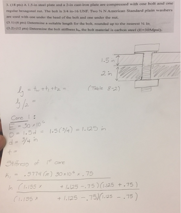 Solved 3 18 Pts A 1 S In Steel Plate And A 2 In Cast I Chegg Com