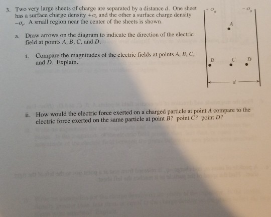 Solved: Two Very Large Sheets Of Charge Are Separated By A... | Chegg.com