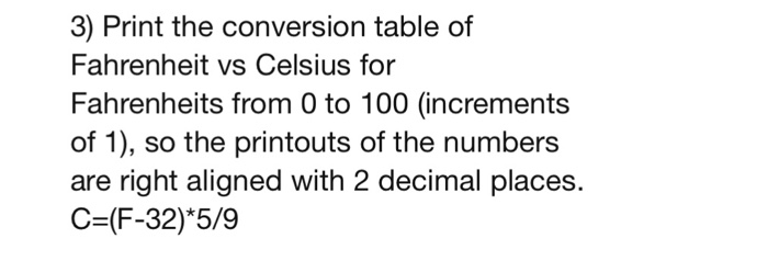Celcius To Farenheit Conversion Chart Printable