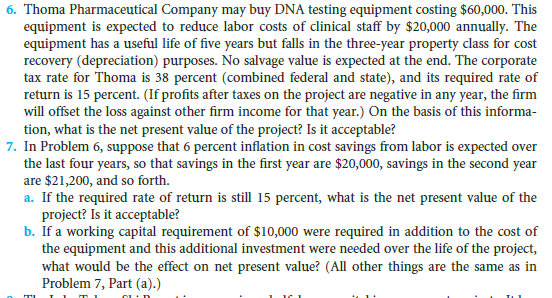 Solved 6 Thoma Pharmaceutical Company May Buy Dna Testin Chegg Com