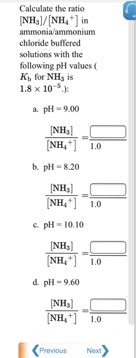 Ph ammonia Ammonia