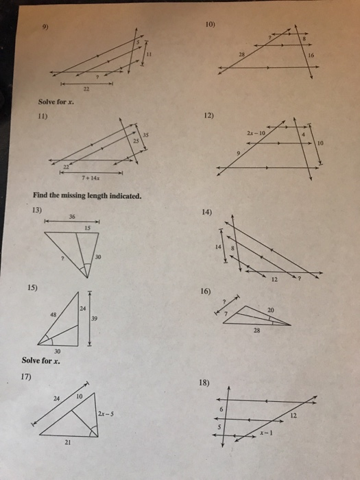 Name Kuta Software Infinite Geometry Proportional Chegg 