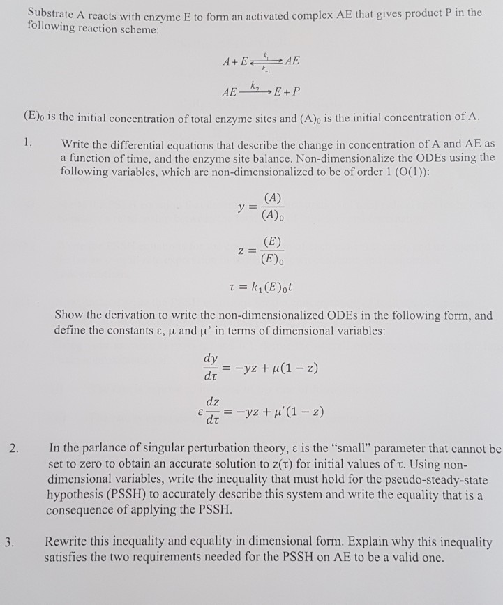 Solved Substrate A Reacts With Enzyme E To Form An Activa Chegg Com