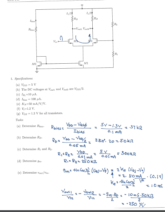 Solved I Need Help Understanding How To Get V Out1 V In I Chegg Com