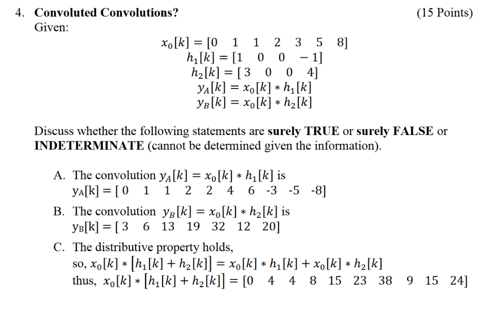 Solved 15 Points 4 Convoluted Convolutions Given 3 5