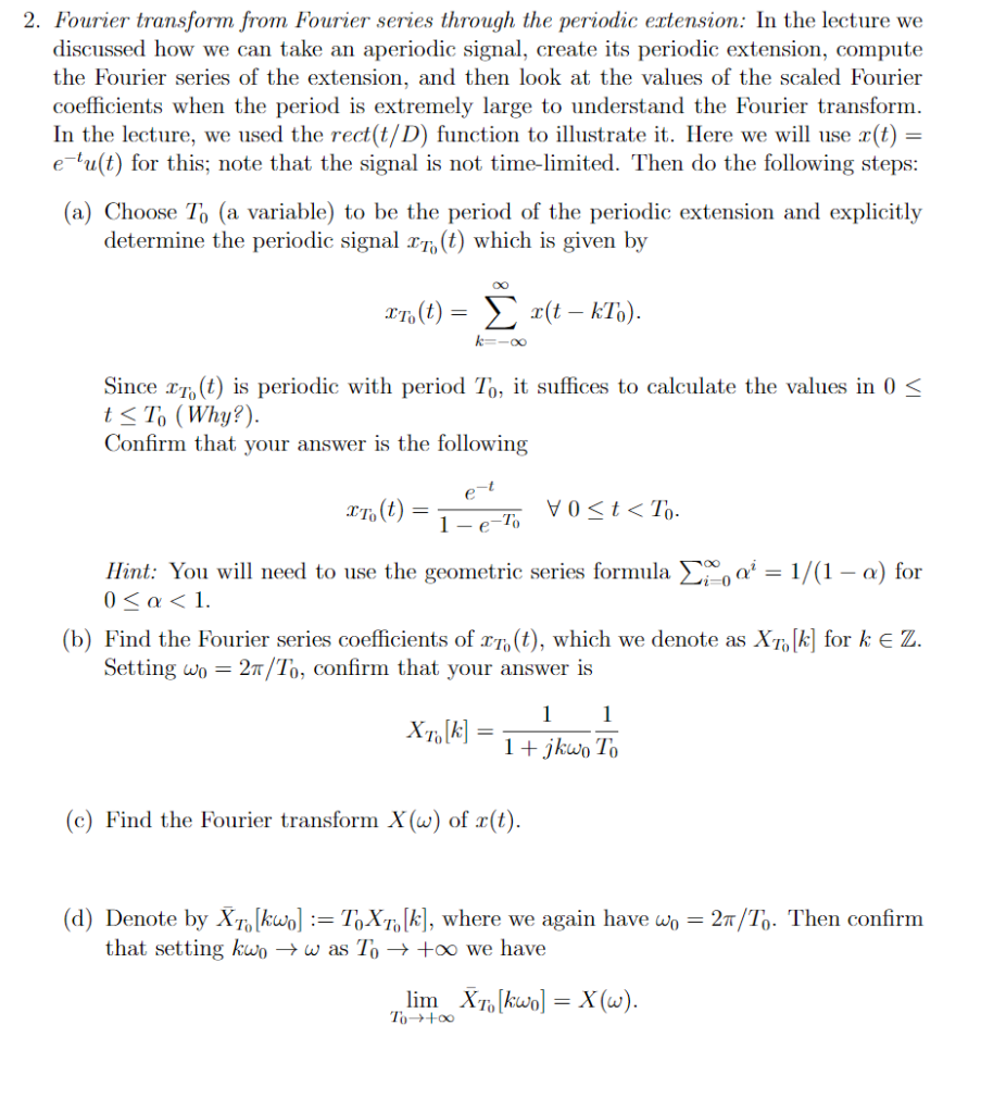 Fourier transform exam solutions image