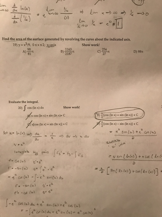 41h Ci Dx Find The Area Of The Surface Generated By Chegg Com