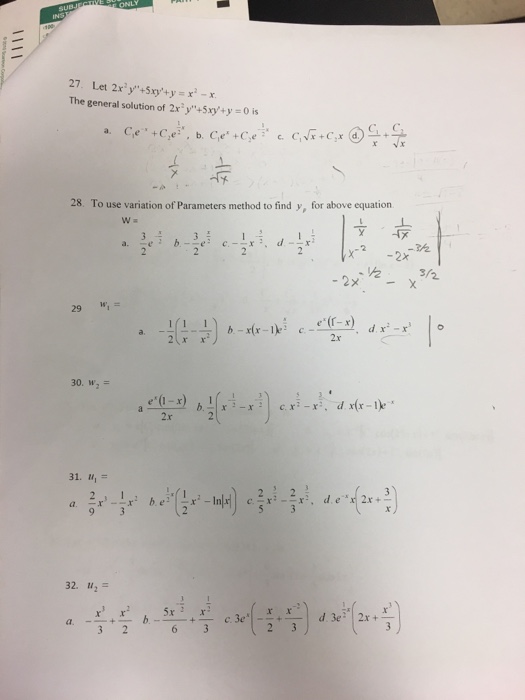 Solved Let 2x 2 Y 5xy Y X 2 X The General Chegg Com