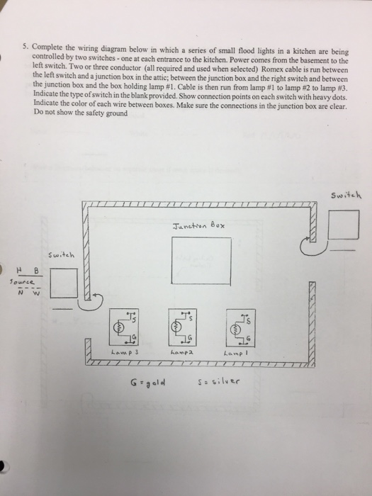 Solved 5 Complete The Wiring Diagram Below In Which A Se Chegg Com