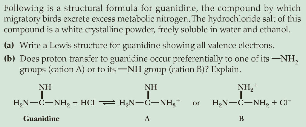 Solved Following Is A Structural Formula For Guanidine T Chegg Com