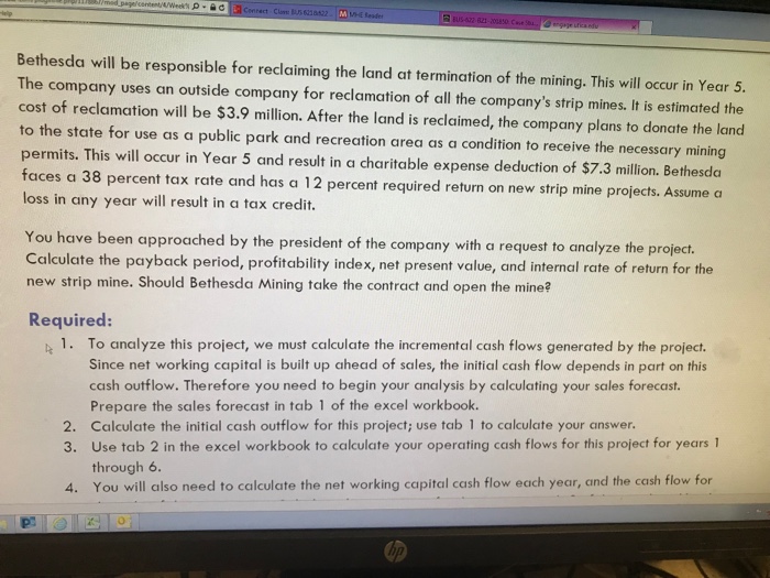 Bethesda mining company reports the following balance sheet information for 2018 and 2019 picture