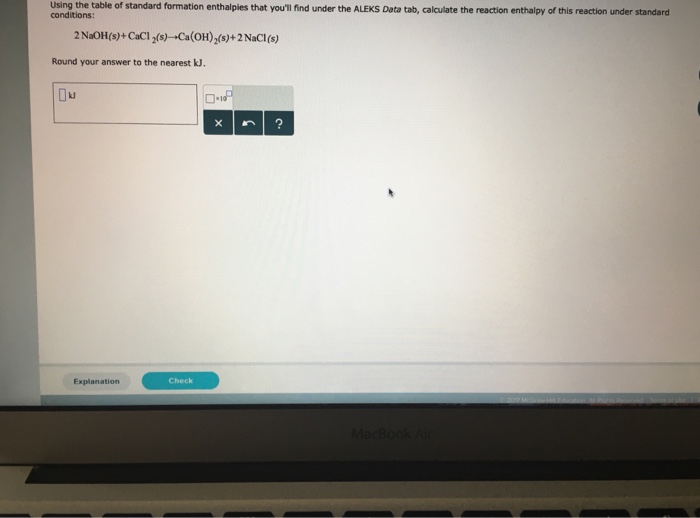 Solved Using The Table Of Standard Formation Enthalpies T...