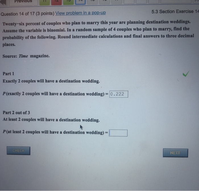 Solved Previous 5 3 Section Exercise 14 Question 14 Of 17