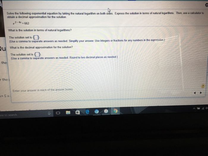 problem solver logarithm Solve Taking Exponential Equation Solved: By The Following problem solver logarithm Solve Taking Exponential Equation Solved: By The Following
