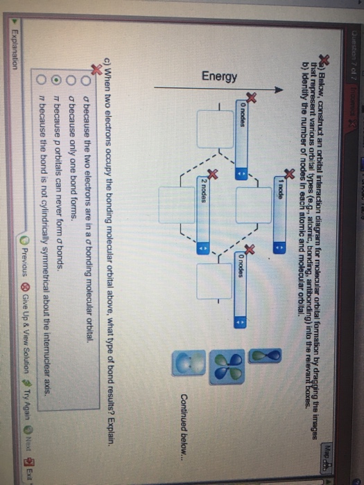 Below Cnstruct An Orbital That Represent Various Chegg 