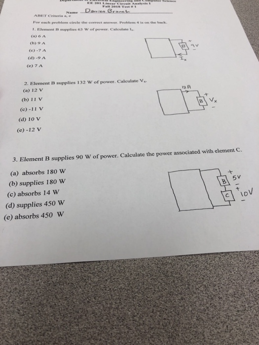 Solved Abiet Criteria A E F Or Each Problem Circle The Co Chegg Com