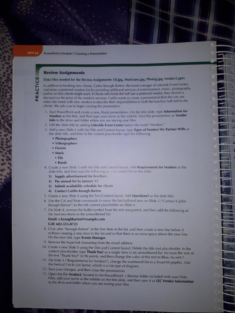 Ppt 62 Powerpoint Module 1 Creating A Presentation Chegg 