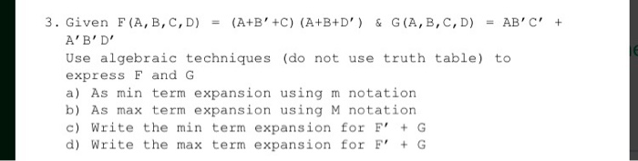 Solved 3 Given A B D F A B C D A B C A B D Chegg Com